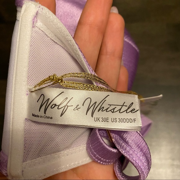 Lilac Purple Bandeau Bikini Top, Removable Straps - Picture 4 of 7